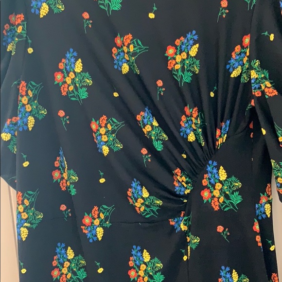 ASOS 3/4 Sleeve Floral Dress w/ Split - Picture 3 of 8
